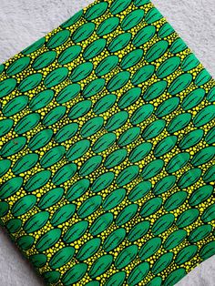 Main colors: Green, Yellow, Black Multi-color Material: 100% cotton TOP QUALITY FABRIC Sold per Yard, 2 Yards continuous This timeless appeal & adorable African print is perfect for making African Clothing, African Quilts, Upholstery, Home Décor, and unique accessories. Width:46 ins Printed on both Sides  Create your unique one of a kind piece. Get it today.  Each piece of fabric measures: Quantity 1 = 35-36in by 45in for 1yard Quantity 2 = 70-72in by 45in for 2yards If you purchase more than on Casual Green Cotton Patterns, Summer Green Cotton Patterns, Printed Yellow Ankara Fabric, Yellow Printed Ankara Fabric, Summer Cotton Fabric With Pattern Prints, Printed Cotton Fabric For Summer, Colorful Cotton Fabric With Yellow Pattern, Colorful Patterned Yellow Cotton Fabric, Colorful Patterned Cotton Fabric