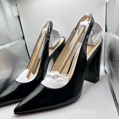 Black Patent Heels, Patent Heels, Sling Back, Slingback Pump, Back Strap, Jessica Simpson, The Office, Night Out, Size 7