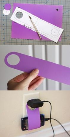 the process to make a diy phone holder out of toilet paper and duct tape