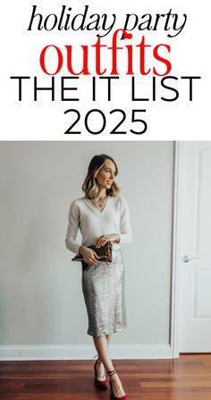 Midi Skirt New Years Outfit, New Year Party Outfits Women, Church Outfit Christmas Eve, Nye Brunch Outfit, Casual Outfits For New Years Eve, Office New Year Party Outfit, Formal New Years Eve Dress, Petite Party Outfit, Fancy New Years Eve Party Outfit