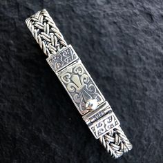 Men's Sterling Silver Fleur De Lis Wide Braided Bracelet Metal Type: 925 Sterling Silver Gender: For Men Style: Punk Width: 11 mm Thickness: 5 mm Length: 19 cm / 20 cm / 21 cm / 22 cm / 23 cm Weight: 68 g / 72 g / 74 g / 76 g / 78 g Medieval Men, Bracelet Metal, Braided Bracelet, Style Punk, Sterling Silver Mens, Silver Art, Braided Bracelets, Metal Bracelets, Gifts For Husband