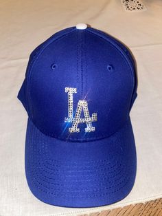 Los Angeles dodgers hat embellished with crystals. Dodger Hat, Dodgers Hat, Dodger Hats, Nov 1, Los Angeles Dodgers, Trucker Cap, Swarovski Crystal, Swarovski Crystals, Angeles