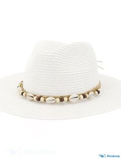 OrcaJump - Womens Summer Breathable Sun Hat Panama Beach Straw Fedora Sombrero Casual Travel Cap Panama Beach, Spring Pattern, Straw Fedora, Fashion Materials, Style Boho, Sun Hat, Sun Hats, Simple Style, Panama