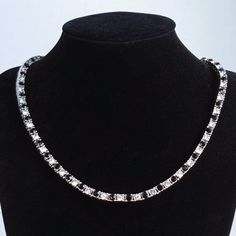 Brand New Women's Black Onyx & Diamond Tennis Necklace Details: Length - 20" Width 4mm 18k White Gold Plated Sterling Silver Genuine 2ct Lab Created Diamonds & 2ct Natural Black Onyx Gemstones Retail Price $400 Buy With Confidence From A Top Rated Seller W/ A 99%+ Feedback Rating. A0436 (Id-248) Gift Silver Necklace With Black Diamonds, Silver Diamond Tennis Necklace With Gemstones, Elegant Black Diamond Necklaces For Anniversary, Classic Black Jewelry With Clavicle Chain, Gift Black Diamond Necklace, Classic Black Clavicle Necklace, Luxury Silver Gemstone Tennis Necklace, Black Cubic Zirconia Jewelry For Anniversary, Black Diamond Necklace As A Gift