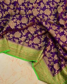 Item...Khaddi georgette banarasi Saree Fabric...Pure Georgette with antique jari weaving Colour...Purple with parrot green contrast dye Length...Saree 5.5 MTR Bp...1 MTR Care...Dry wash Designer Purple Meenakari Dupatta, Purple Banarasi Silk Saree With Self Design, Purple Dola Silk Traditional Wear With Meenakari, Purple Georgette Saree With Pallu, Purple Dola Silk Dupatta With Meenakari, Purple Meenakari Katan Silk Saree, Semi-stitched Purple Banarasi Silk Saree, Purple Meenakari Dola Silk Traditional Wear, Purple Georgette Blouse Piece With Self Design