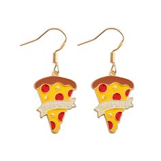 PRICES MAY VARY. 🍕Pizza Jewelry-What better way to show friendship?! The pizza slice pendant earrings make perfect gift for giving to your friendship group! Give each of them a slice! 🍕Material:The earring set is made from alloy,which is are hypoallergenic and safe for ears! 🍕Measurement-The cute miniature pizza pendant is about 27*18mm. 🍕Best Gift:Perfect gift is simple, unique, beautiful, Absolutely a great gift to express your love for your mother, girlfriend, fiancee, wife, valentine, fa Pizza Jewelry, Pizza Earrings, Miniature Pizza, Pizza Gifts, Friendship Group, Jewelry Friendship, Cute Miniature, Pizza Lovers, Food Jewelry