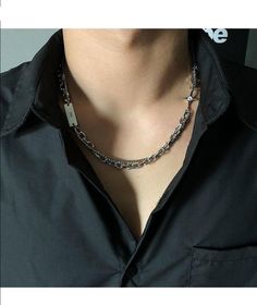 Material：Titanium steel
Necklace size: 45-50cm ( 17.7-19.7 inches )
Gender: Unisex Chain Cross Necklace, Necklace Trends, Double Chain Necklace, Essential Oil Storage, Trending Necklaces, Metal Fashion, Gold Balloons, Double Chain, Necklace Size