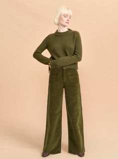 Isadora High-Rise Wide-Leg Corduroy Pant | La Ligne NYC Marin Sweater, Womens Winter Pants, Corduroy Pant, Natasha Lyonne, Chelsea Girls, Leveling Up, Classic Pants, Denim Outerwear, Winter Pants