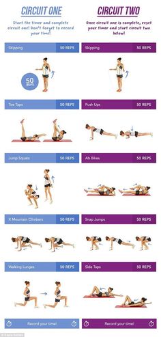 an info sheet shows how to do the same exercise