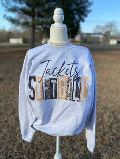 "Jackets Softball" -Professionally DTG Printed  -Unisex True To Size Fit Sweatshirt  -Shirts are made to order. Please Allow 1-2 weeks processing time  - I do not offer Returns, Order Cancelations or Refunds -Size chart is listed in item photos! Game Day Long Sleeve Winter Track Jacket, Long Sleeve Track Jacket For Game Day In Winter, Winter Long Sleeve Track Jacket For Game Day, Collegiate Style Track Jacket For Fall Sports Events, Collegiate Track Jacket For Game Day In Fall, Collegiate Style Track Jacket For Game Day In Fall, Long Sleeve Varsity Jacket For Game Day In Fall, Long Sleeve Varsity Jacket For Fall Game Day, Long Sleeve Sweatshirt For Fall Sports Events