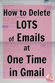 the words how to delete lots of emails at one time in gmai