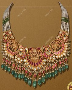 Temple Necklace, Gold Temple Jewellery, Bridal Jewellery Design, Antique Jewellery Designs, Gold Necklace Indian Bridal Jewelry