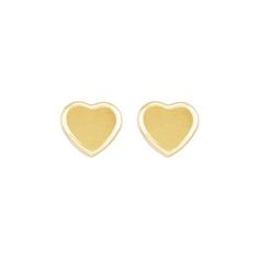 These classic stud heart earrings are created in 10K yellow gold with a polished finish. Crafted with a secure post closure, these heart stud earrings are hollow. Further enhancing the look of these earrings is the dimensional design. Perfect for a gift. Perfect for layering on the ear. Brilliance Fine Jewelry. Womens gold heart stud earrings. Size: one size.  Color: Metal Type.  Gender: female.  Age Group: adult. Gold Heart Stud Earrings, Gold Heart Studs, Heart Stud Earrings, Studs Earrings, Heart Studs, Heart Earrings Studs, Gold Heart, Heart Of Gold, Heart Earrings