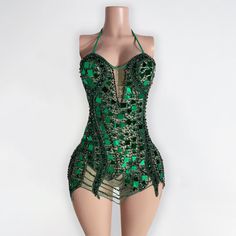 Liliana Mirrored Rhinestone Crystal Mini Dress – Bougie Glitter Sheer Mini Dress, Pink Mini Dresses, Crystal Rhinestone, Green Dress, Jumpsuit Dress, Skirt Set, Ball Gowns, Hand Wash, Mini Dress