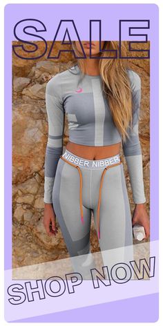 Grey Casual Sportswear Letter Print Basic Long Sleeve Two Pieces Purple And Gold Dress, Hot Jumpsuits, Pink Swimwear, Hot Swimwear, Red Dress Short, Casual Sportswear, White Bodysuit, Plus Size Activewear, Basic Long Sleeve