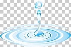 a water drop that is falling into the water, transparent background png clipart