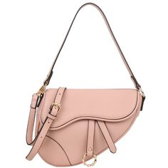 Smooth Shaped Shoulder Crossbody Bag - Pink | Swank Boutique Pink Shoulder Bag With Mobile Phone Pocket For On-the-go, Pink Crossbody Shoulder Bag With Removable Pouch, Trendy Satchel Saddle Bag With Zipper, Trendy Pink Crossbody Shoulder Bag, Pink Crossbody Satchel With Adjustable Strap, Pink Crossbody Shoulder Bag, Pink Crossbody Shoulder Bag With Adjustable Strap, Chic Pink Saddle Bag For Everyday Use, Trendy Pink Shoulder Bag For On-the-go