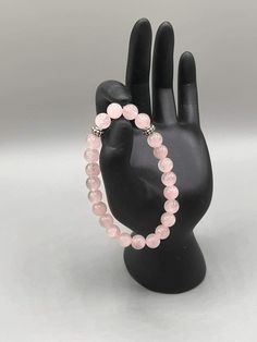 Bec Sue Jewelry Shop bracelet 6.5 / pink / rose quartz Rose Quartz Bracelet for women Purple Jasper, Bracelet Size Chart, Rose Quartz Bracelet, Sea Glass Earrings, Turtle Earrings, Unique Handmade Jewelry, Blue Lace Agate, Rose Quartz Crystal, Unique Gemstones