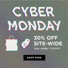 Cyber Monday. 30% Off Site-Wide with code CYBER30. Shop Now. Rating System, World Kindness Day, Email Marketing Design, Branding Template, Marketing Collateral, Newsletter Design, Website Banner