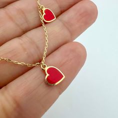 Lovingly-made in Italy, this 14K Yellow Gold Red Hearts 5mm 7" Long Dangle Bracelet will capture your heart! Thank you for visiting our shop!Visit our website DmKJewelry.comAlso Follow us on Instagram https://www.instagram.com/dmkjewelryny/ Valentine's Day Gift Bracelets With Dangling Charms, Heart-shaped Charm Bracelet With Dangling Charms For Valentine's Day, Heart-shaped Jewelry With Dangling Charms For Valentine's Day, Heart-shaped Dangling Charms Jewelry For Valentine's Day, Red Heart Bracelet For Valentine's Day Anniversary, Dangling Charms Jewelry For Valentine's Anniversary, Valentine's Day Anniversary Jewelry With Dangling Charms, Double Heart Jewelry With Dangling Charms For Gift, Red Double Heart Jewelry For Her