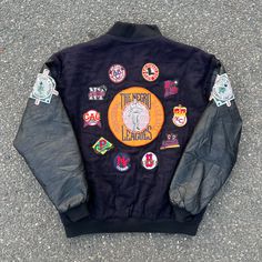 Vintage Negro League Baseball Varsity Patch Jacket. Amazing Piece. Has Some Staining On The Front. Embroidered. Inside Lining Is Good. Patches Are Good. But Of Distressing On The Front As Well. Measures 29.5 Pit To Pit And 31 Length. Compare Measurements Provided With Those Of A Garment That Fits You Well! Please Feel Free To Reach Out With Any Questions/Offers, I Respond Quickly. I Do My Best To Disclose Any Flaws Or Inconsistencies If Present. Shipping Is Almost Always Same/Next Day, The Buyer Will Be Notified Otherwise. I’m Always Willing To Offer Discounts On Purchases Of Multiple Items. @Ants_haul On Instagram For First Looks At New Items Before They Hit The Shop Urban Embroidered Long Sleeve Outerwear, Urban Winter Outerwear With Embroidered Graphics, Urban Long Sleeve Outerwear With Embroidered Graphics, Black Outerwear With Embroidered Graphics And Long Sleeves, Black Long Sleeve Outerwear With Embroidered Graphics, Urban Outerwear With Embroidered Patch For Fall, Black Outerwear With Embroidered Graphics For Winter, Urban Black Embroidered Outerwear, Black Embroidered Outerwear For Winter