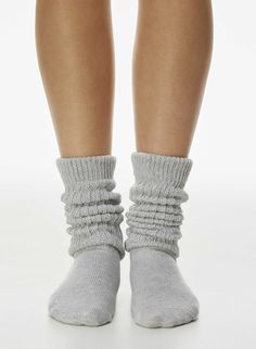 SCRUNCH CREW SOCK Casual Socks, One Size, Casual Solid Color Socks One Size, Casual One-size Socks, Cozy Mid-calf Spring Socks, Cozy One Size Socks, Casual One Size Ribbed Socks, Casual Stretch Cable Knit Socks, Cozy Solid Color Knee-high Socks, Cozy Stretch Cable Knit Socks