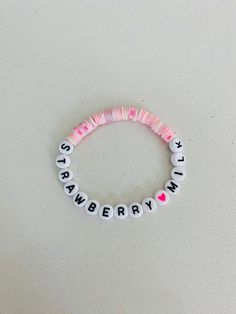 Cute pink💗accessory 🍓 Pink Accessories, Strawberry Milk, Bracelet Ideas, Bead Bracelet, Cute Pink, Jewelry Bracelets, Milk, Beaded Bracelets, Ships