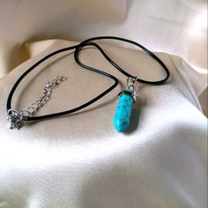 Material: Stone. Length: 17.7"-19.7" Adjustable Turquoise Necklace As A Gift, Adjustable Turquoise Necklace For Gift, Adjustable Light Blue Turquoise Necklace Gift, Blue Crystal Choker Necklace Gift, Minimalist Blue Choker Jewelry, Minimalist Blue Choker Necklace, Blue Minimalist Choker Jewelry, Minimalist Adjustable Blue Choker, Trendy Blue Choker Necklace