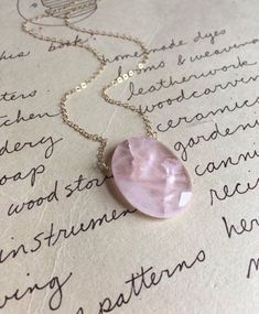 Pretty in pink. This rose quartz crystal pendant necklace is the perfect healing piece to add to your jewelry collection. Exuding dusty soft shades of pink, rose quartz helps soothe your heart and emit love to those all around you. Embrace the delightful beauty and tranquil benefits of this gentle and graceful creation. Pink Rose Quartz Crystal Pendant Necklace *Beautifully polished double terminated 25-30mm gorgeous piece *Soft and feminine style *Loving calm energy -- speaks directly to your h Rose Quartz Benefits, Crystal Necklace Rose, Rose Quartz Pendant Necklace, Rose Quartz Necklace Pendants, Quartz Pendant Necklace, Rose Quartz Jewelry, Raw Crystal Jewelry, Quartz Crystal Pendant, Healing Necklace