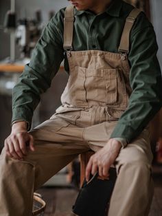 Military Suit, American Workwear, Denim Overalls Shorts, Stylish Mens Fashion, Concept Clothing, Bib Overalls, Chino Jeans, Cool Fits, Parka Coat