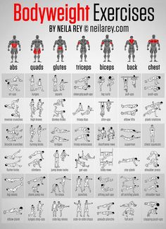 the bodyweight exercises poster is shown in black and white