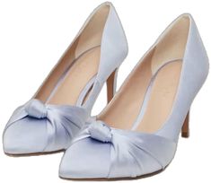 Elegant Light Blue Heels For Formal Occasions, Elegant Light Blue High Heels, Elegant Light Blue Almond Toe Heels, Elegant Blue Wedding Shoes For Spring, Elegant Light Blue Closed Toe Heels, Chic Light Blue Formal Heels, Elegant Light Blue Wedding Shoes For Formal Occasion, Chic Light Blue Heels For Formal Occasions, Elegant Light Blue Heels For Evening