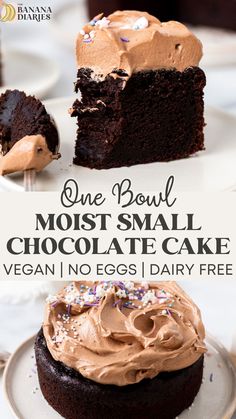 one bowl moist small chocolate cake vegan no eggs dairy free