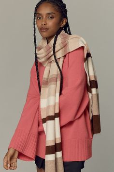 These are the keep-me-cozy classics you came here for. | The Mariel Scarf by Anthropologie, Women's, Polyester/Nylon/Wool La Baseball Cap, Sequin Kimono, Polka Dot Socks, Big Scarf, Kimono Sweater, Knit Shrug, Tulle Sleeves, Wool Berets, Metal Hair Clips