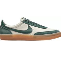 Leather Upper With Suede Accents Softens And Gains Vintage Character With Wear Soft Suedes And Smooth Leathers Brand : Nike Color: Green/Gum Green/White Retro Shoes, Nike Green, Vintage Character, Soft Suede, Smooth Leather, White Color, Nike Shoes, Nike Women, Gum