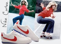 Nike Cortez Vintage, Ms Universe, Forrest Gump Shoes, Nike Cortez Shoes, 80s Shoes, 80s Stuff, Elisabeth Shue, Sneaker Outfits