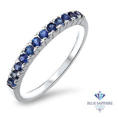 Pretty, dainty and perfectly stackable with other rings Classic half eternity design with a pop of color Ring can also double as a wedding band to match any of our sapphire rings This half eternity blue sapphire ring is the perfect wedding band to match our blue sapphire rings. It can be worn alone, with your engagement ring or stacked with other rings. If you're a fan of variety, check out our other stackable designs. They can be mixed and matched to create a new look every day! This piece feat Sapphire Cubic Zirconia Half Eternity Jewelry, Sapphire Color Cubic Zirconia Half Eternity Jewelry, Sapphire Half Eternity Jewelry With Cubic Zirconia, Sapphire Colored Cubic Zirconia Half Eternity Jewelry, Cubic Zirconia Sapphire Half-eternity Jewelry, Blue Sapphire Half Eternity Ring In Cubic Zirconia, Blue Diamond Stackable Ring, Blue Stackable Diamond Ring, Blue Sapphire Stackable Diamond Ring