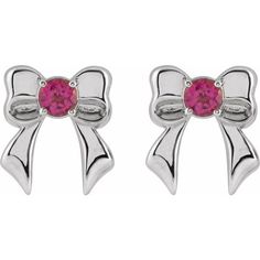 Solid/Hollow: Solid Primary Stone Count: 2-stone Earring Dimensions: 10.3x9.1 mm Primary Stone Shape: Round Primary Stone Size: 3 mm Prong Count: 4-prong Earring Back Type Included: Friction Backs Included Earring Type: Stud Primary Stone Type: Natural Tourmaline Pink Diamond Jewelry With Prong Setting, Platinum Jewelry With Round Stone For Gifts, White Gold Fine Jewelry With Accent Stones, Pink Diamond Earrings As Gift, Pink Diamond Earrings For A Gift, Fine Jewelry Pink Diamond Earrings For Formal Occasions, Pink Diamond Earrings Gift, Pink Diamond Earrings For Formal Events, Fine Jewelry, Pink Diamond Earrings For Formal Occasions