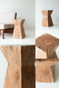 Modern End Table for Living Room Natural Wood End Table 1524 Next Living Room, End Table Wood, Natural Wood Table, Modern End Table, Wood Furniture Design, Natural Living Room, Wood End Table, Garage Office, Living Room Update