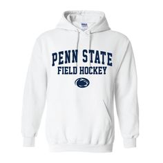 a white hoodie with the penn state field hockey logo on it