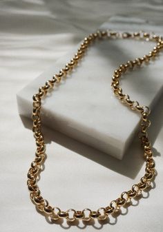 The Mia Chain! Luxury made to wear and layer on a daily basis. This elegant piece is not plated, and it will not tarnish! Life is expected - wear with confidence! Elegant, ageless, and classy. This looks great alone or layered. Comes wrapped ready to gift. -- 24K GOLD FILLED LOBSTER CLASP CLOSURE CHOOSE YOUR LENGTH -- **Picture 1 is pictured at 15.5'' **Picture 3 is pictured at 21'' Also available in silver and as a bracelet. Designer tip: layer at 15.5'' with the Feline Medallion at 20'': https Everyday Metal Necklaces With Rolo Chain, Everyday Silver Brass Chain Necklace, Metal Cable Chain Necklace For Layering, Double Chain Brass Necklace As A Gift, Brass Double Chain Necklace For Gift, Chunky Chain Metal Necklace For Layering, Gift Brass Double Chain Necklace, Everyday Toggle Necklace With Chain, Everyday Toggle Necklace With Chunky Oval Link