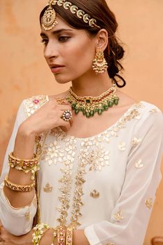 Georgette White Gotta Patti & Mirror Detailing Lehenga Set with Dupatta Diwali Designer Wear Palazzo Set With Meenakari, Wedding Choli With Gota Work, Straight Kurta Style, Festive Kundan Sharara With Cutdana Details, Designer Wear Sharara With Meenakari, Semi-stitched Meenakari Palazzo Set, Unstitched Meenakari Sharara, Meenakari Semi-stitched Sharara For Designer Wear, Wedding Chandbali Palazzo Set With Cutdana, Kundan Sharara For Wedding