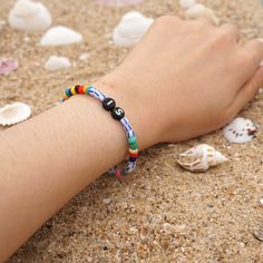 Material: Glass/Colored Glaze Fashion Element: English Letters Style: Bohemian Letter Bead Bracelets, Letters Style, English Letters, Letter Beads, Watch Necklace, Ring Bracelet, Earring Necklace, Colored Glass, Fashion Bracelets