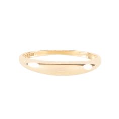 Petite Coupe Ring, Solid 14k Yellow Gold | Catbird Jewelry Elegant Engraved Ring With Thick Band And Stackable, Elegant Stackable Engraved Ring With Thick Band, Elegant Stackable Dome Ring With Thick Band, Modern Yellow Gold Domed Signet Ring, Elegant Oval Stackable Midi Rings, Elegant Stackable Dome Ring For Formal Events, Elegant Stackable Dome Ring For Formal Occasions, Elegant Yellow Gold Dome Ring, Elegant Wide Band Rounded Ring As Gift