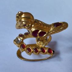 Fine Ruby Gold bird- our newest kid on the block!! We love making bird butterflies and other nature themed jewelry that resonates with us and which our customers love as each piece is unique !! Call us for custom orders +1-714-924-2732 Los Angeles Studio Bird Ring, Ring With Emerald, Bird Rings, Cocktail Jewelry, Citrine Necklace, Pink Sapphire Ring, Tourmaline Jewelry, Ruby Emerald, Red Band