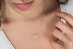 "\"Your heart is like a diamond. It's sparkling, strong and beautiful. Always treat yourself with love. Your heart deserves it... It is priceless!\" --Fairy Goldcharm Check out some layering options! https://www.etsy.com/listing/509323081/curved-bar-necklace-gold-bar-necklace?ref=shop_home_active_81 https://www.etsy.com/listing/513878526/diamond-gold-bar-14k-gold-necklace?ref=shop_home_active_1 Matching hearts! https://www.etsy.com/listing/507309406/tiny-heart-earrings-14k-gold-earrings?ref=shop Dainty Diamond Necklace With Heart Charm For Valentine's Day, Valentine's Day Dainty Diamond Necklace With Heart Charm, Dainty Diamond Necklace With Heart Charm For Wedding, Dainty Heart-shaped Diamond Necklace For Wedding, Dainty Heart-shaped Diamond Necklace For Anniversary, Open Heart Diamond Necklace For Wedding On Valentine's Day, Open Heart Diamond Necklace For Valentine's Wedding, Minimalist Diamond Heart Necklace For Anniversary, Sparkling Necklace For Wedding On Valentine's Day