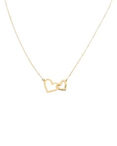 Bloomingdale's Fine Collection Interlocking Heart Pendant Necklace in 14K Yellow Gold, 18 Yellow Gold Open Heart Necklace Stamped 14k, Stamped 14k Yellow Gold Double Heart Jewelry, Yellow Gold Jewelry Stamped 14k With Double Heart, Formal Double Heart Jewelry For Valentine's Day, Valentine's Day Double Heart Formal Jewelry, Stamped 14k Yellow Gold Open Heart Jewelry, 14k Gold Double Heart Necklace In Fine Jewelry Style, Formal Double Heart Jewelry For Mother's Day, Formal Yellow Gold Double Heart Jewelry