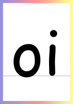 the letter o is shown in black on a white background with an orange and yellow border