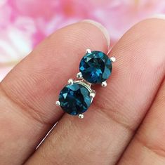 Blue Topaz Stone, Blue Topaz Earrings, Stud Jewelry, Topaz Earrings, Stone Studs, Topaz Stone, Matching Rings, Jewelry For Her, Blue Topaz Ring