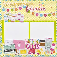 a scrapbook with some cute things on it